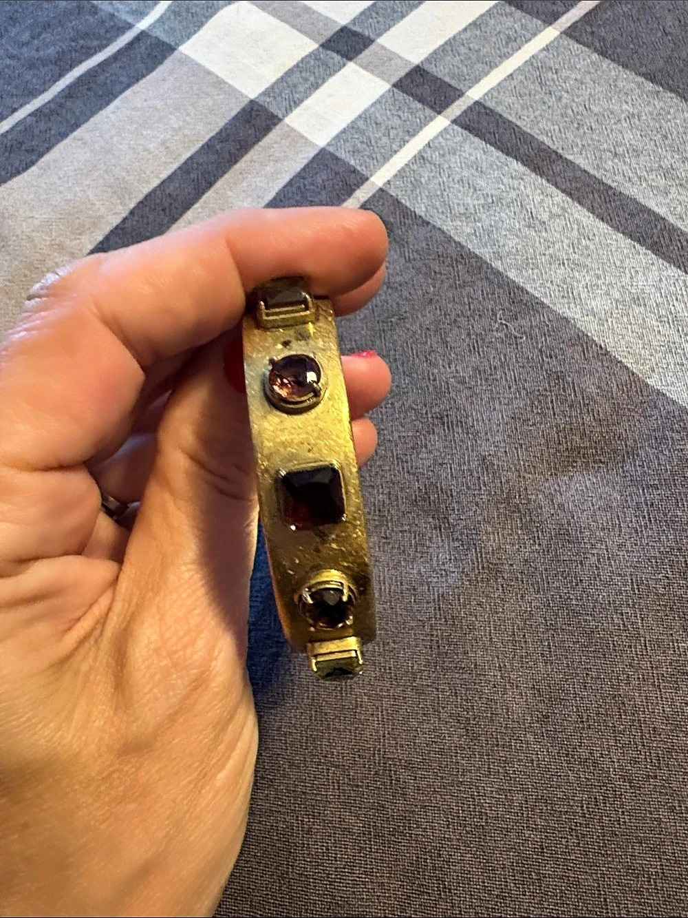 Vintage Ann Taylor Gold-Tone Multicolor Gemstone Bracelet